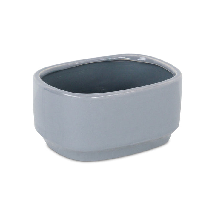 5934GR - Elegora Rectangular Gray Pot