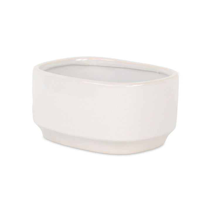 5934WT - Elegora Rectangular Off-White Pot