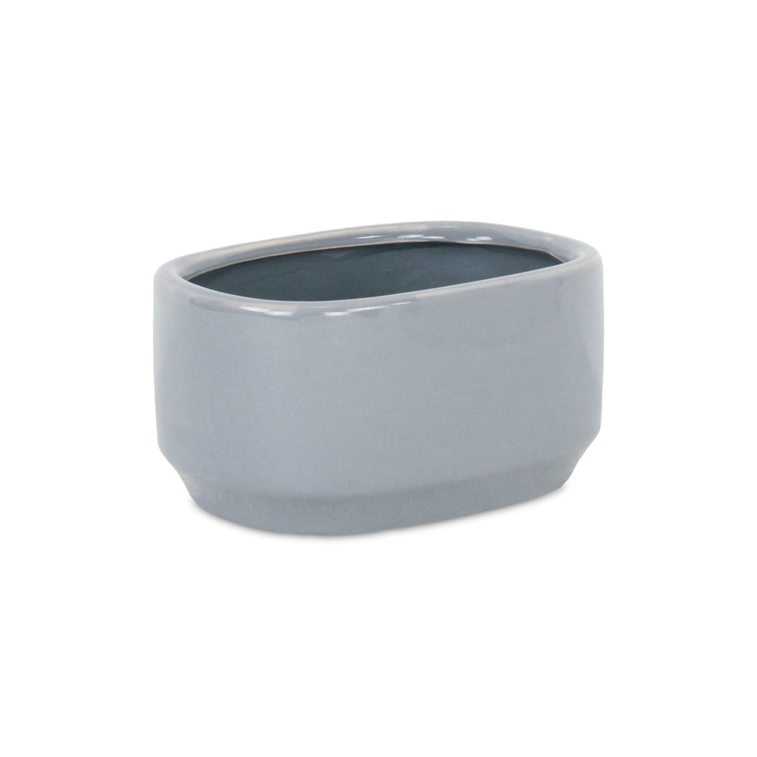 5934GR - Elegora Rectangular Gray Pot