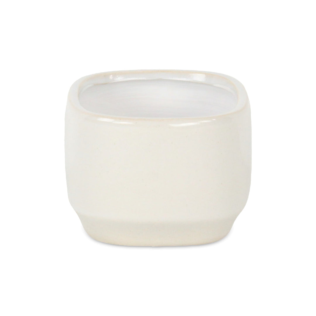 5934WT - Elegora Rectangular Off-White Pot