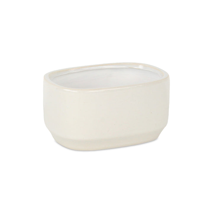 5934WT - Elegora Rectangular Off-White Pot