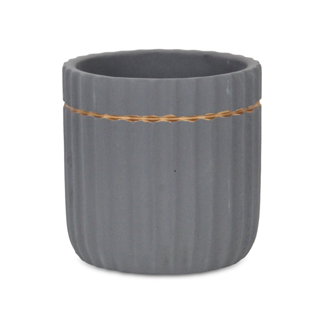 5936GR - Aurine Round Gray Pot