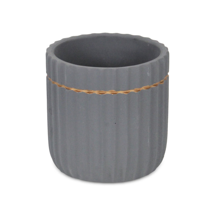 5936GR - Aurine Round Gray Pot