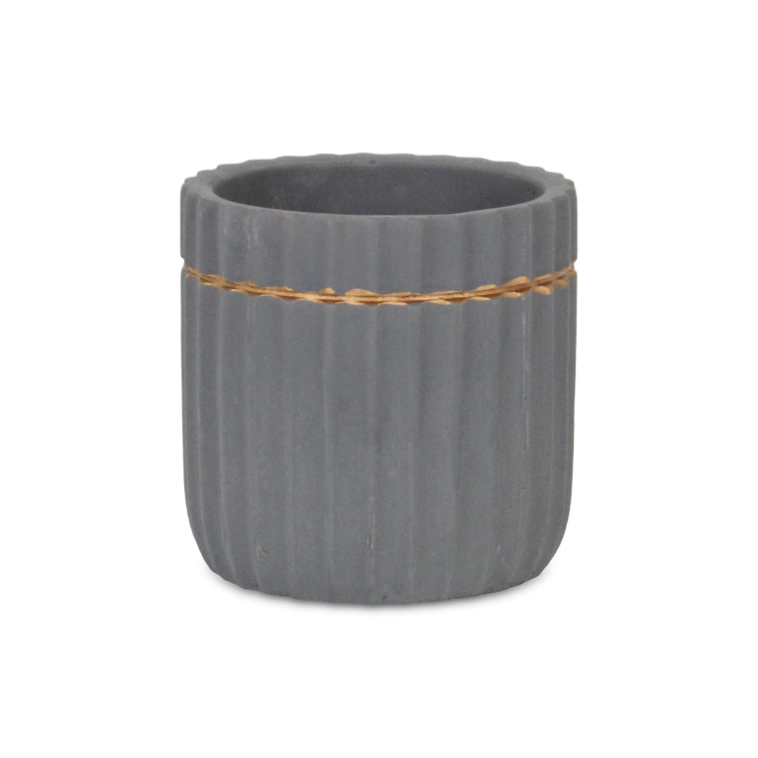 5936GR - Aurine Round Gray Pot