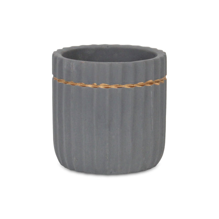 5936GR - Aurine Round Gray Pot