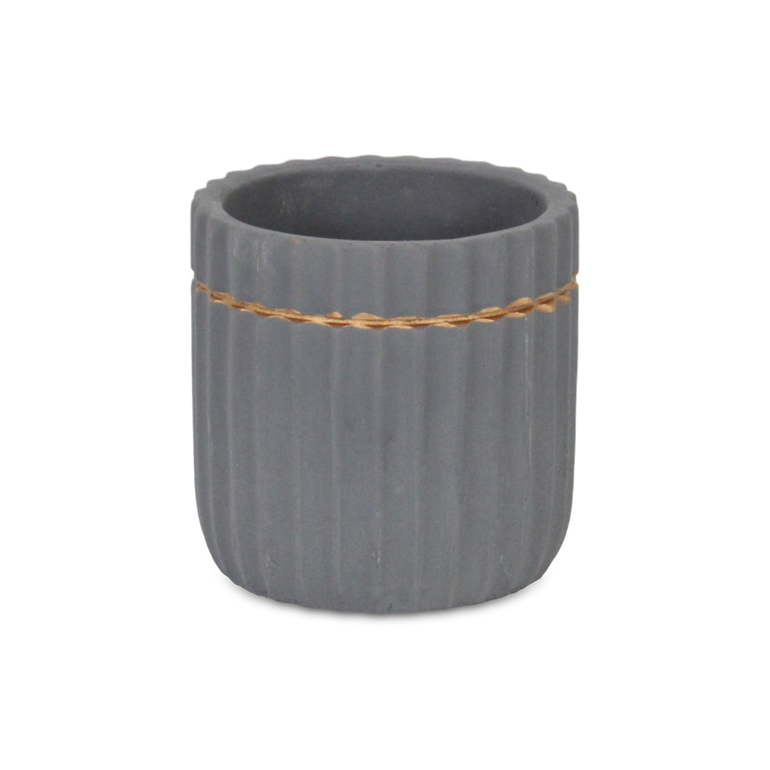 5936GR - Aurine Round Gray Pot