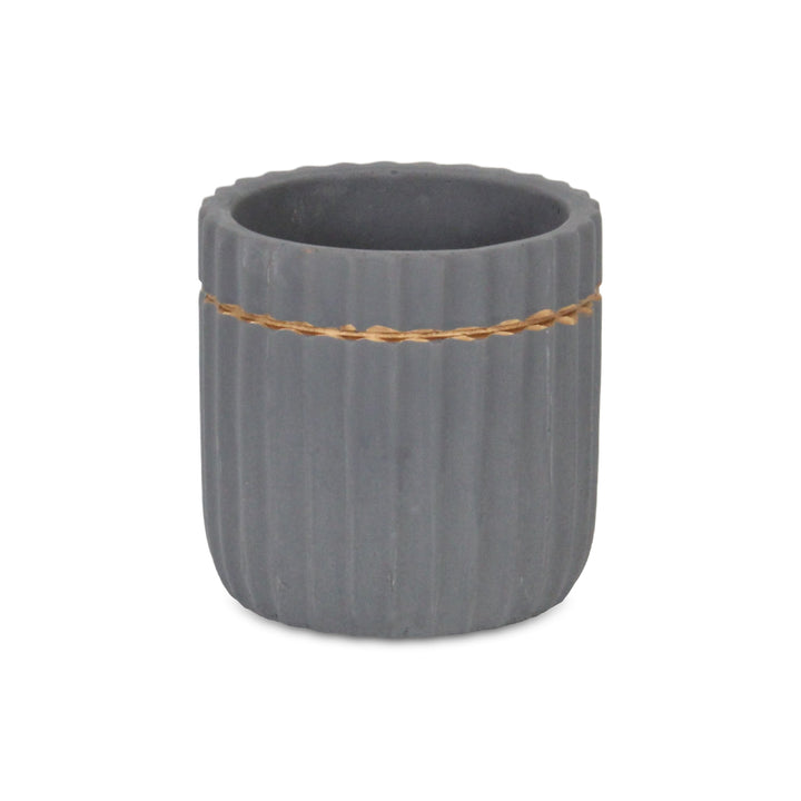 5936GR - Aurine Round Gray Pot