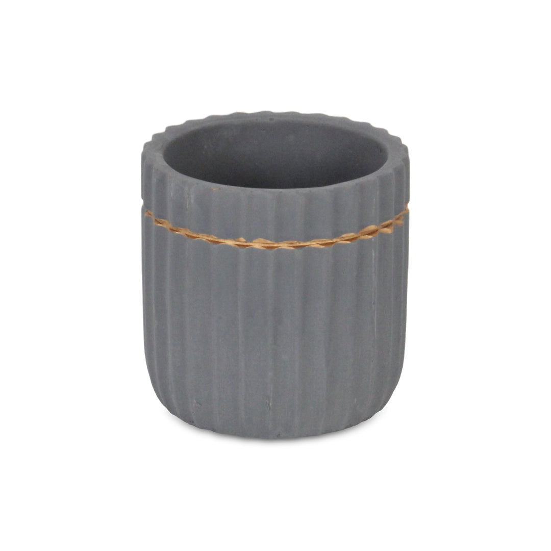 5936GR - Aurine Round Gray Pot