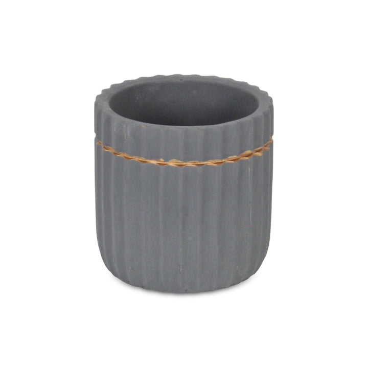 5936GR - Aurine Round Gray Pot