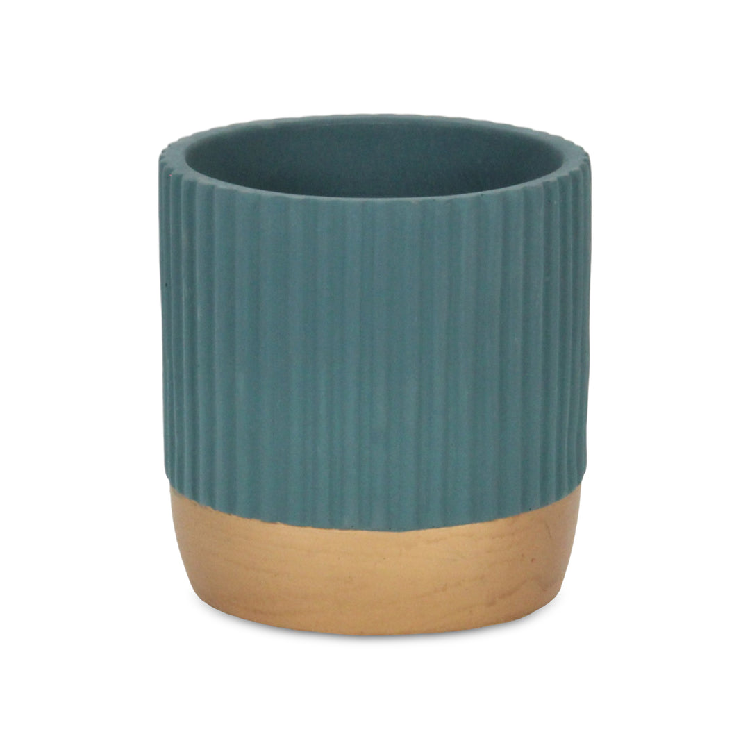 5937BL - Aurone Round Blue Pot