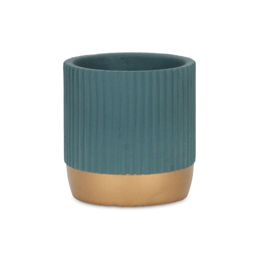 5937BL - Aurone Round Blue Pot