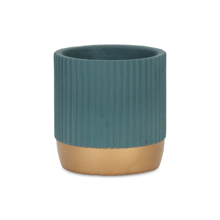 5937BL - Aurone Round Blue Pot