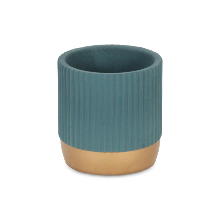 5937BL - Aurone Round Blue Pot