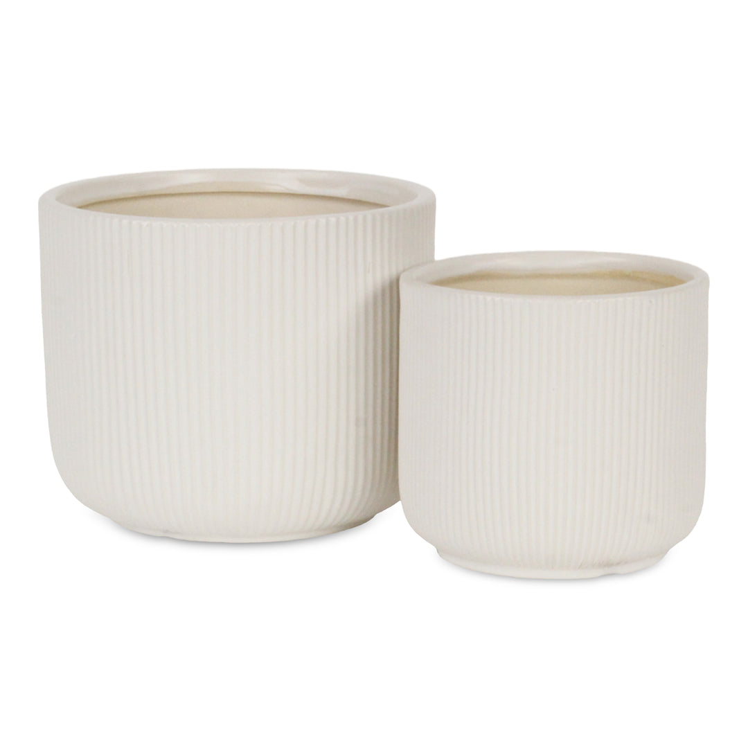 5941 - Currula Round White Pot