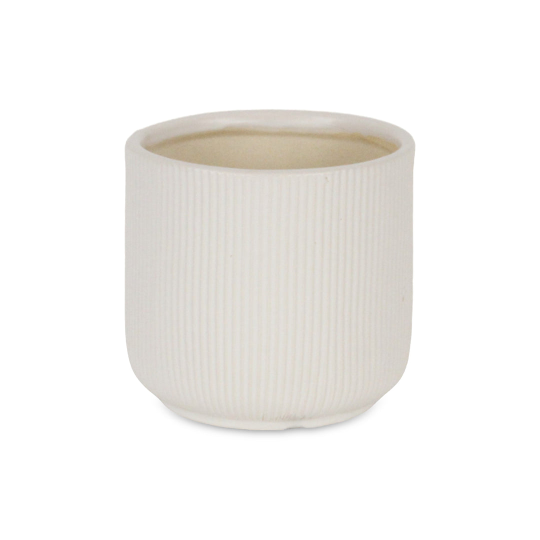 5941 - Currula Round White Pot