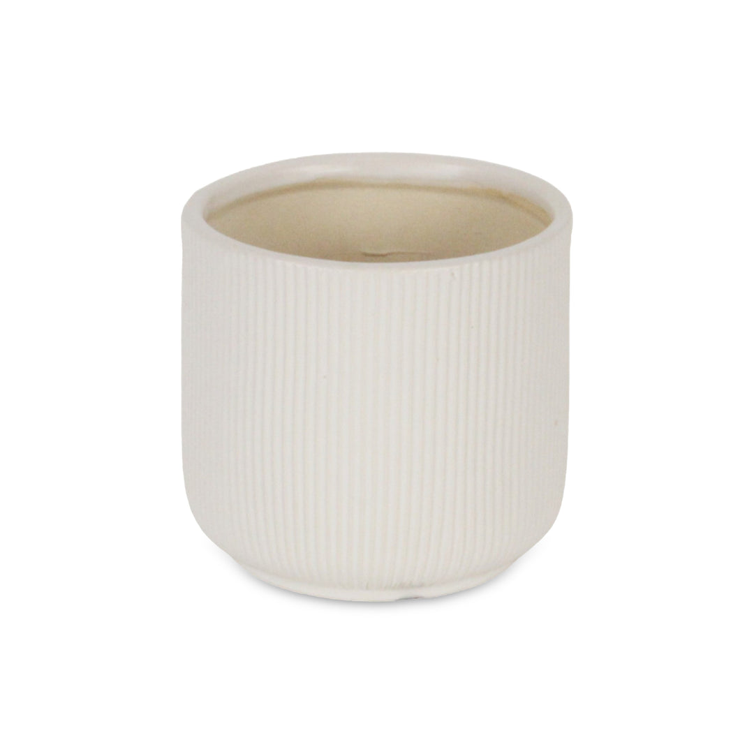 5941 - Currula Round White Pot