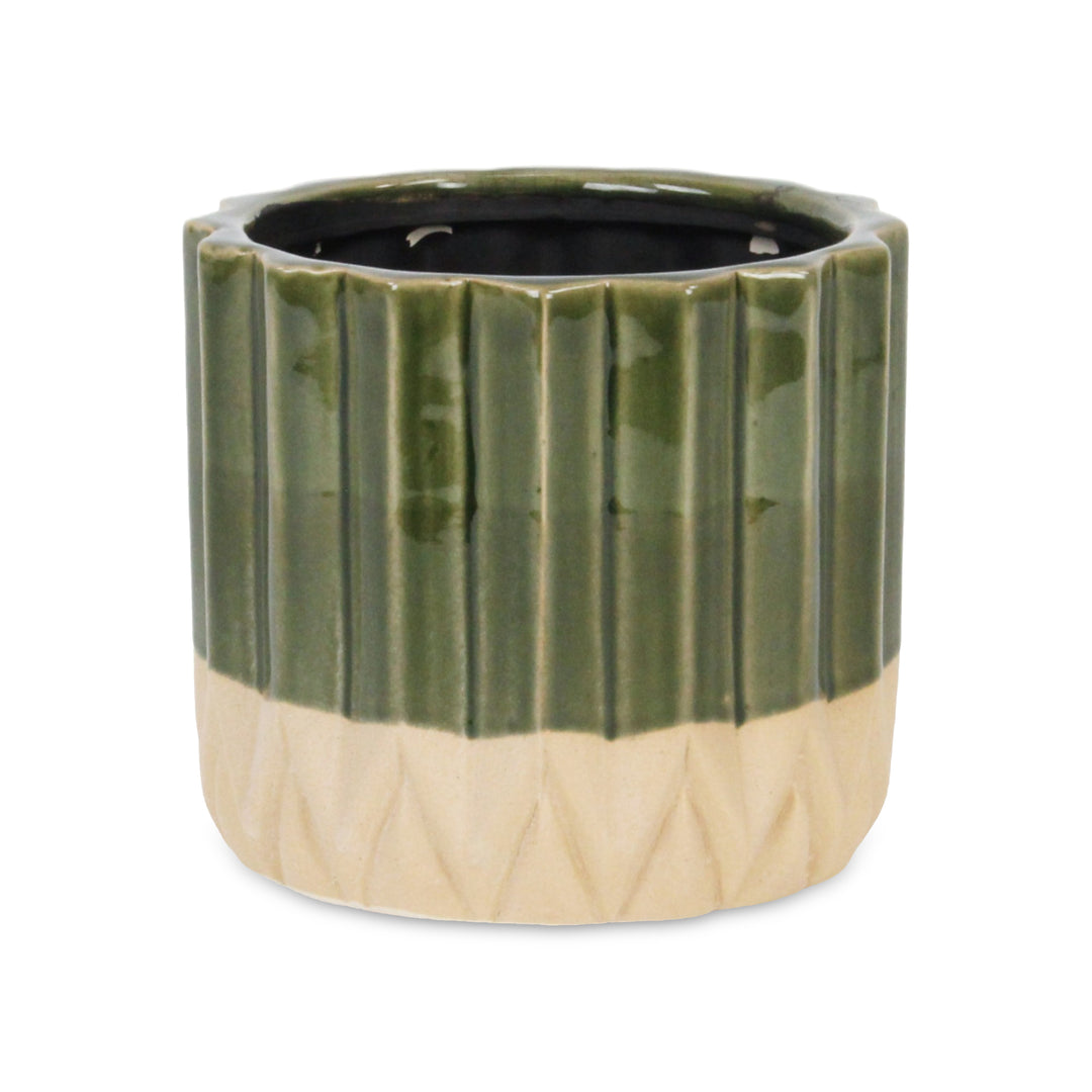 5942 - Cadeon Blossom Dark Green Pot