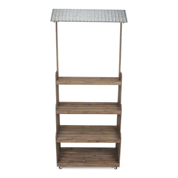 5973 - Adeline Display Stand with Galvanized Roof