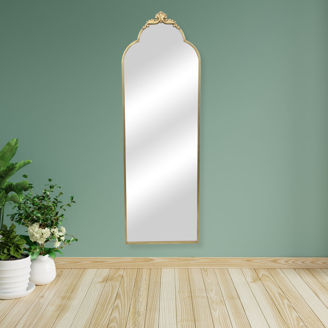 6011GD - Everlaine Gold Floor Mirror