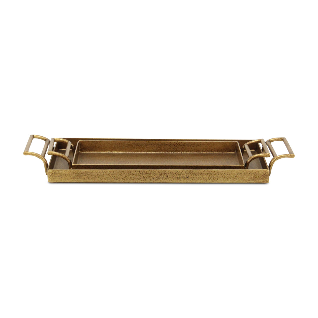 6013-2GD - Khilvo Set of 2 Cast Iron Trays