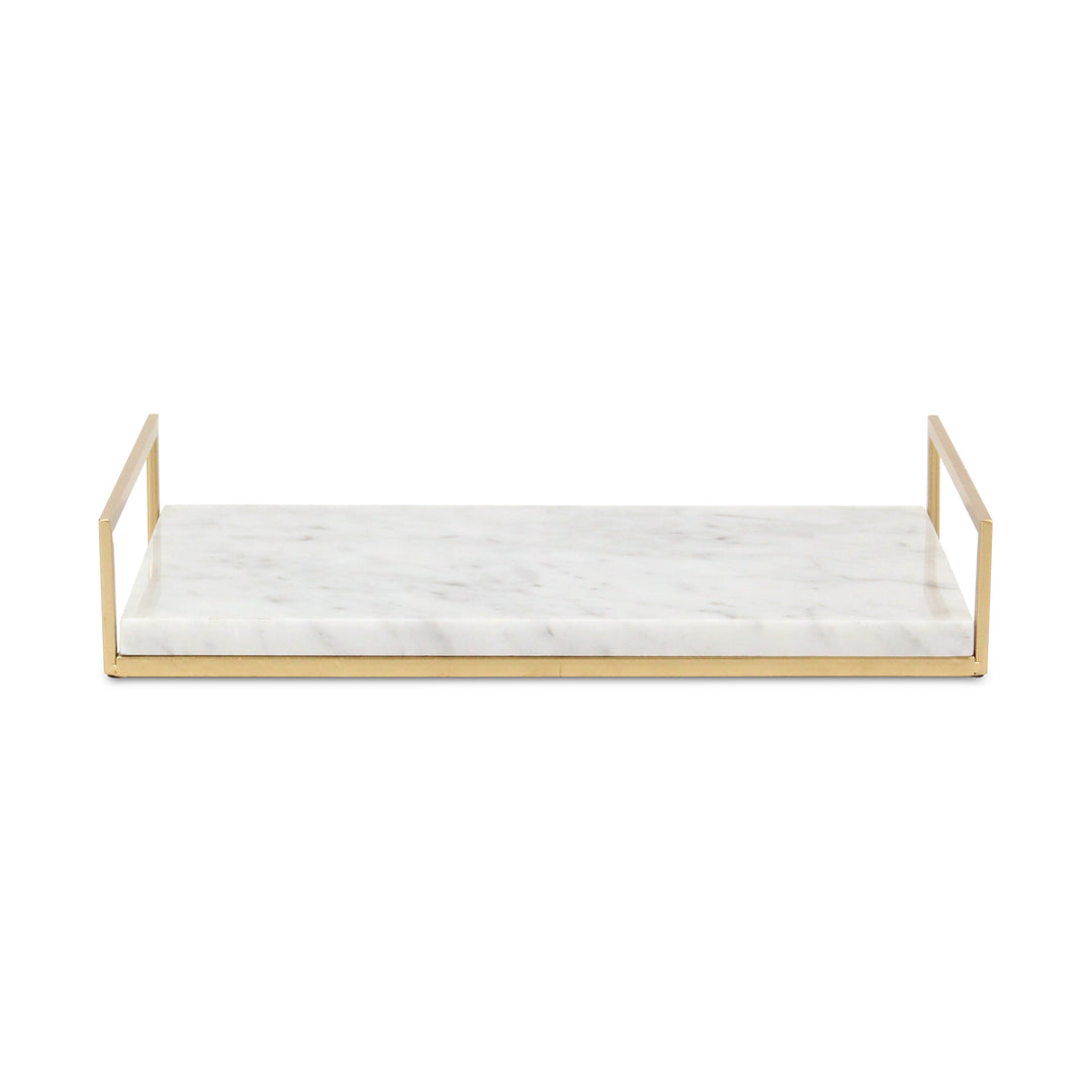 6026WT - Sarraseau White Marble Tray