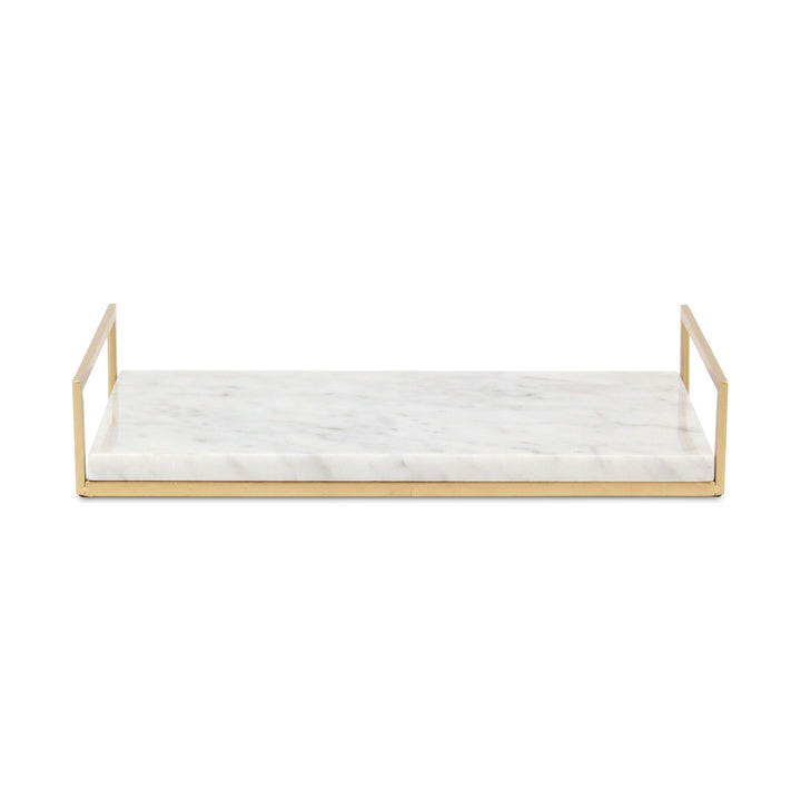 6026WT - Sarraseau White Marble Tray