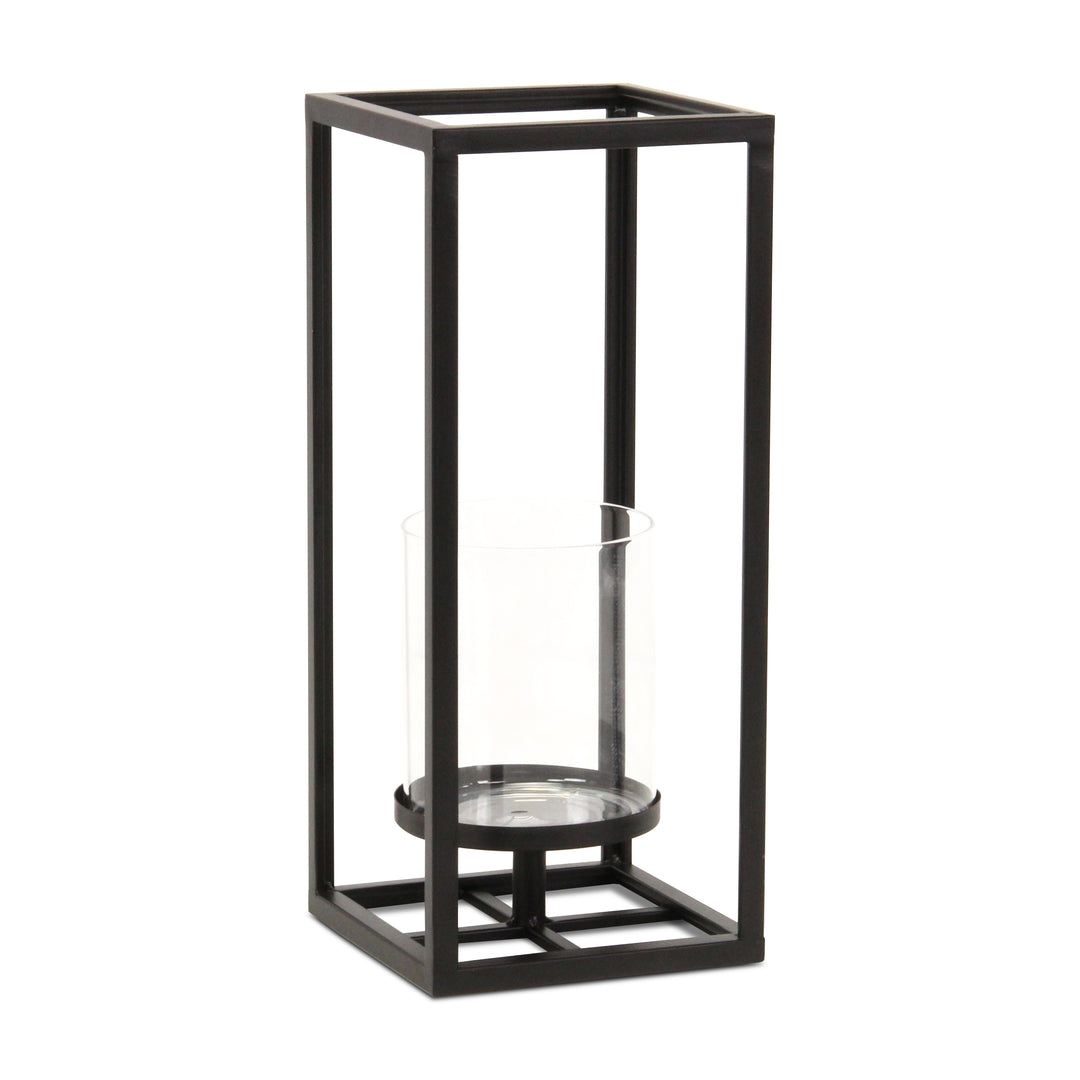 6034BK-S - Pembertale Black Square Lantern - Small