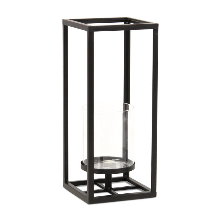 6034BK-S - Pembertale Black Square Lantern - Small