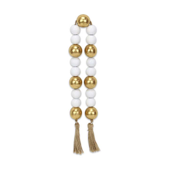 6045GD - Kira Gold & White Beaded Garland