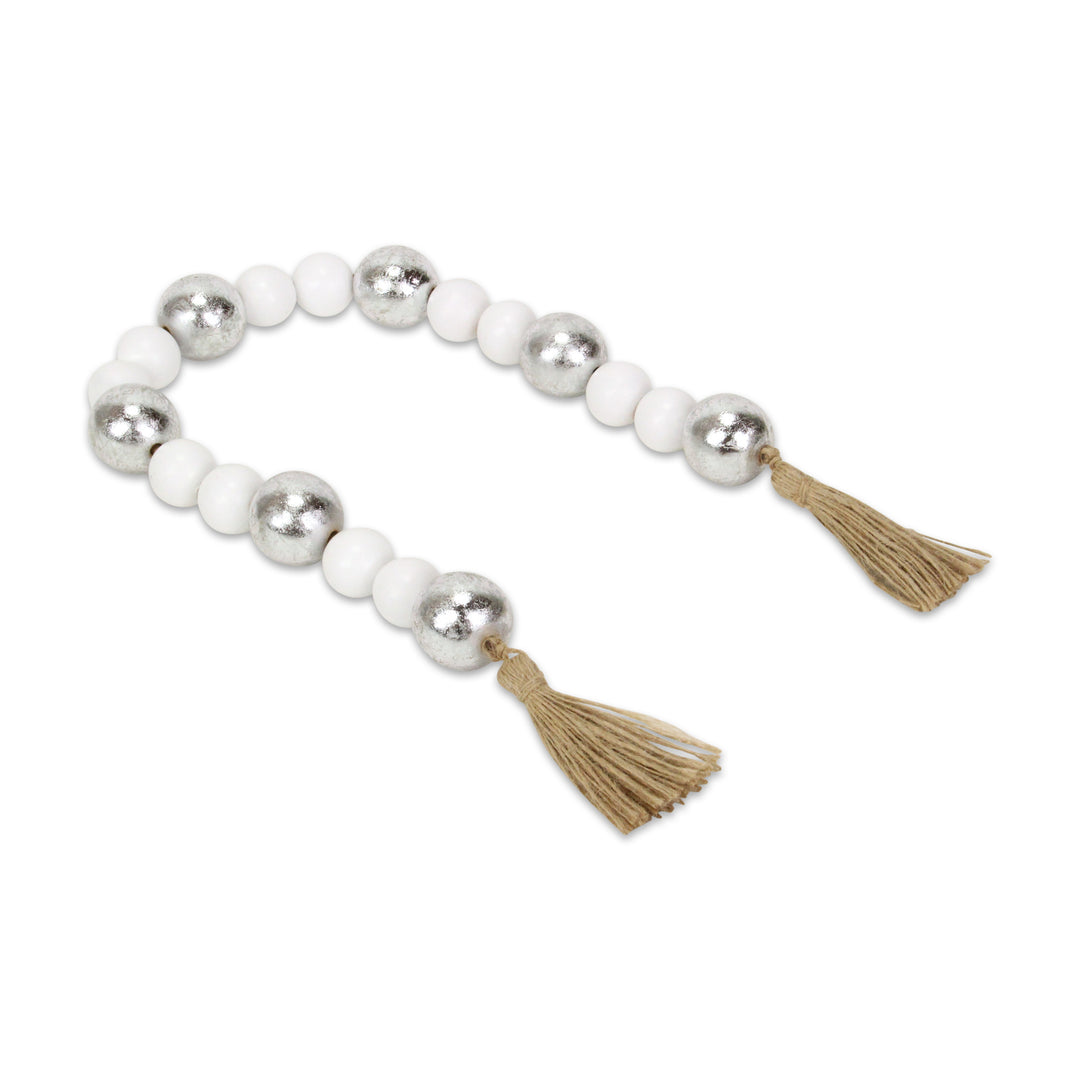 6045SV - Kira Silver & White Beaded Garland