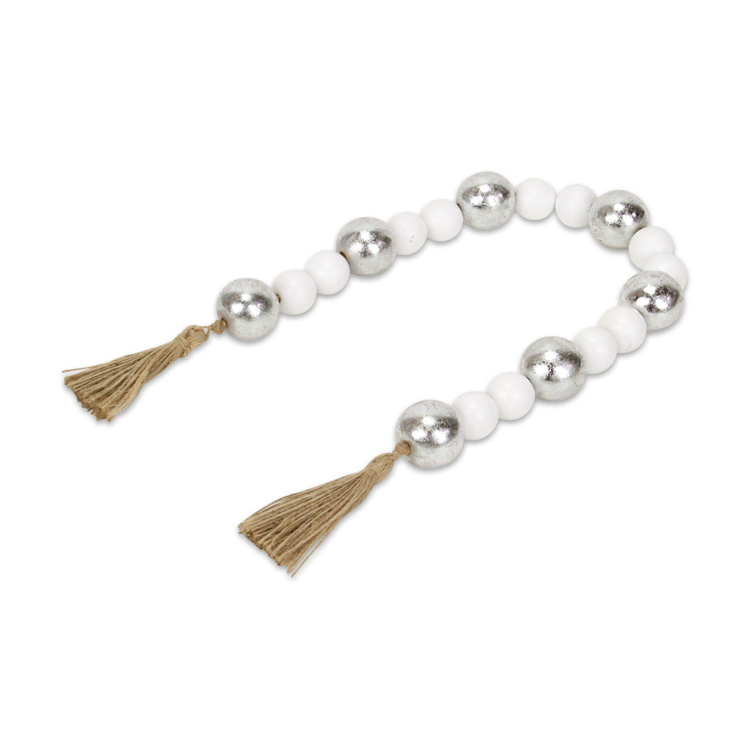 6045SV - Kira Silver & White Beaded Garland