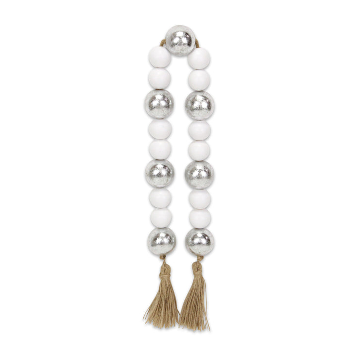 6045SV - Kira Silver & White Beaded Garland