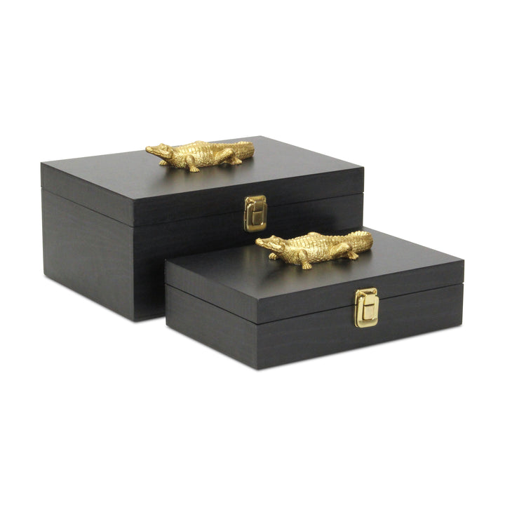 6048-2CRBK - Canorus Crocodile Accent Box Set