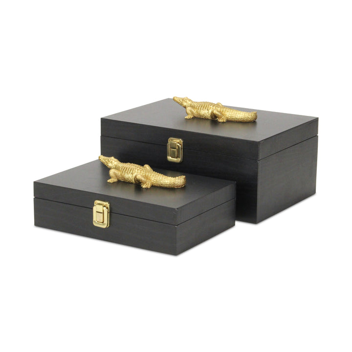 6048-2CRBK - Canorus Crocodile Accent Box Set