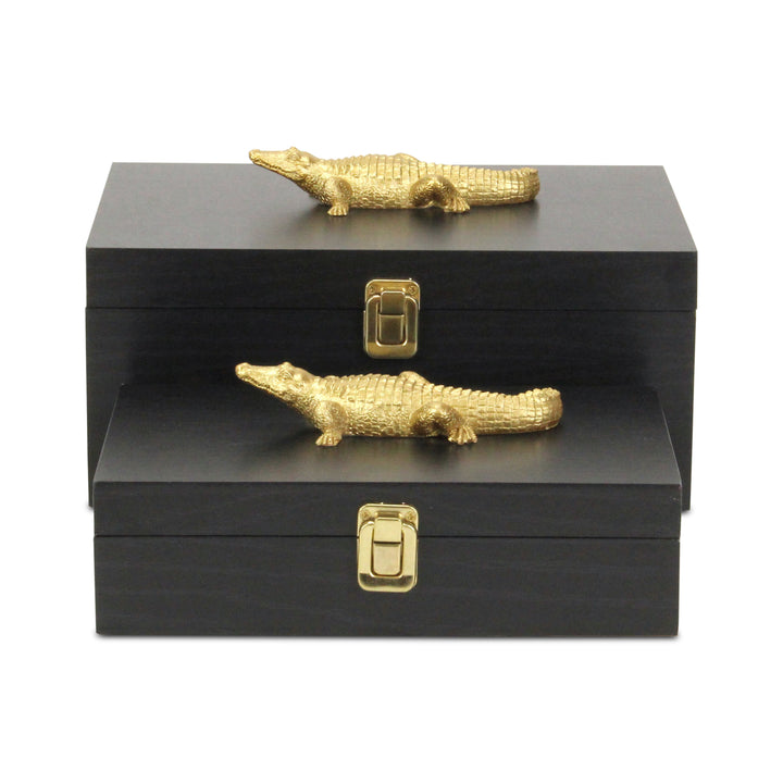 6048-2CRBK - Canorus Crocodile Accent Box Set