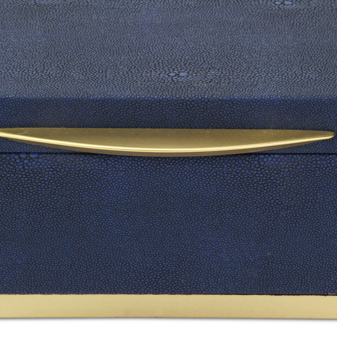 6054-2NB - Zynova Rectangle Shagreen Boxes - Blue