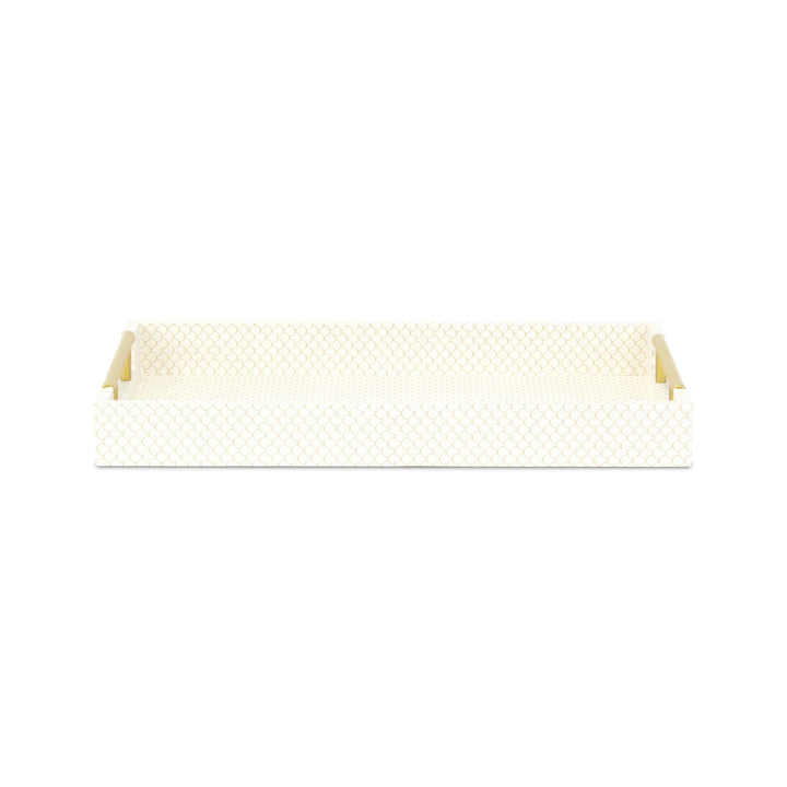 6058CH - Mariline Fish Scale Tray - Champagne