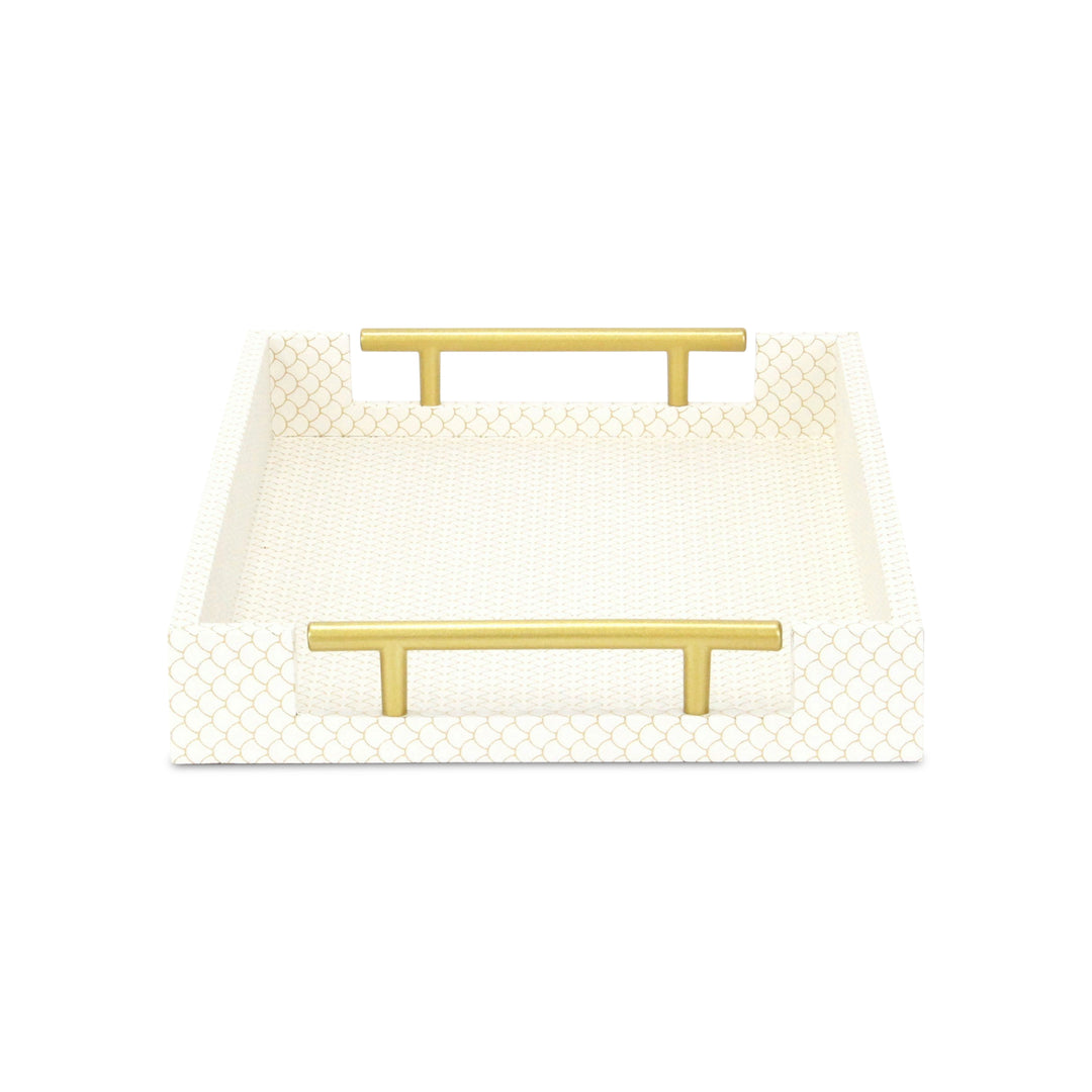 6058CH - Mariline Fish Scale Tray - Champagne