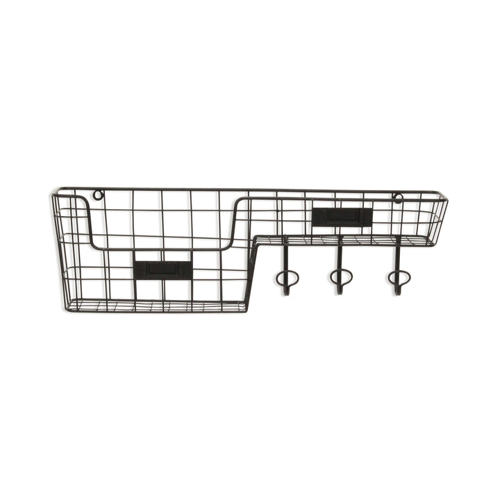 6063BK - Syntra Black Metal Wall Organizer