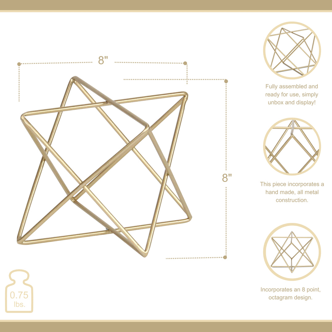 6082GD-S - Eclipta Gold Metal Octagram