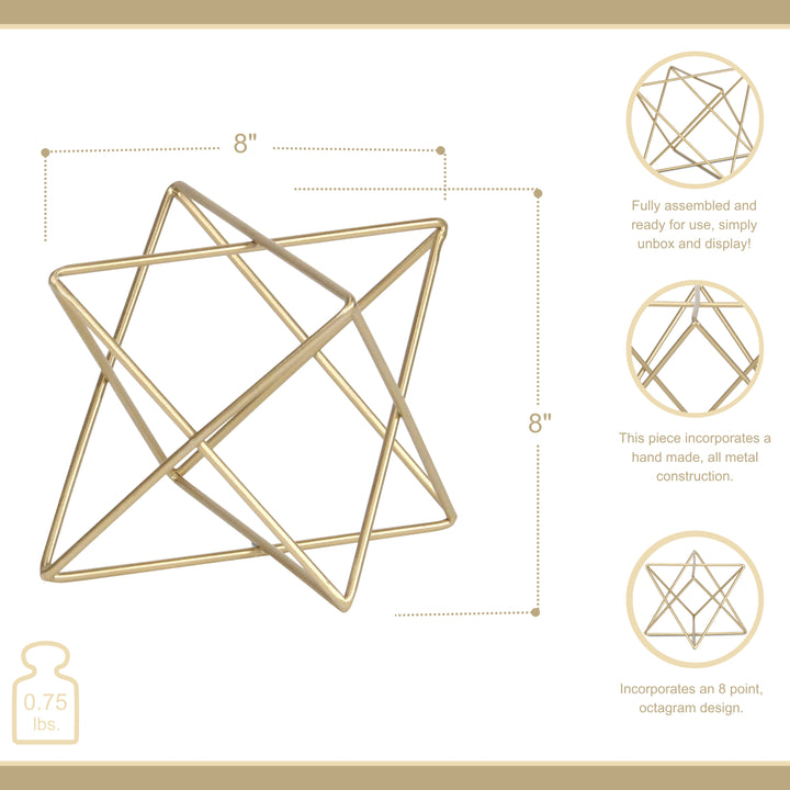 6082GD-S - Eclipta Gold Metal Octagram