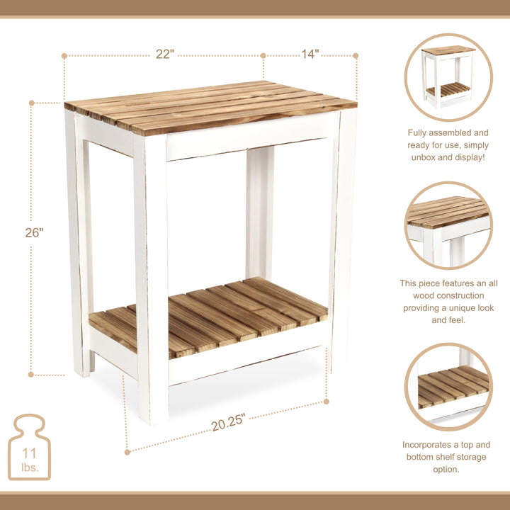 6084 - Cedarfield Wood Side Table