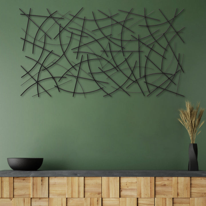 6088BK - Polaris Curved Wall Decor - Black