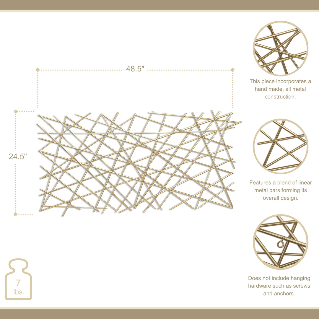 6089GD - Polaris Linear Wall Decor - Gold