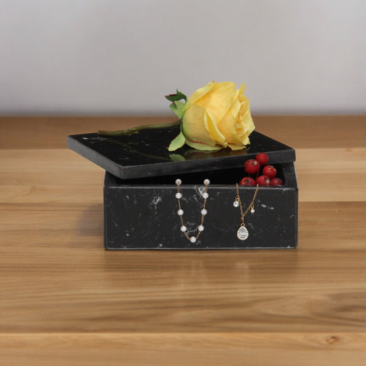 6090BK - Sarraseau Marble Box - Black