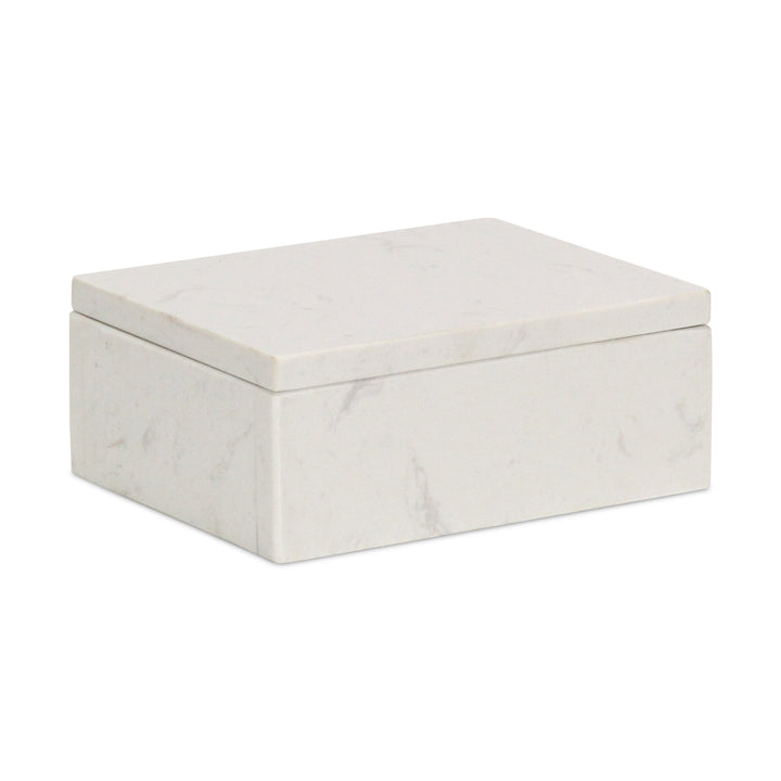 6090WT - Sarraseau Marble Box - White