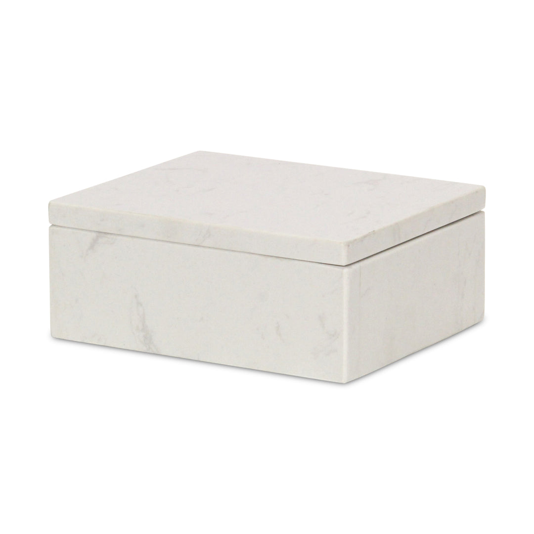 6090WT - Sarraseau Marble Box - White