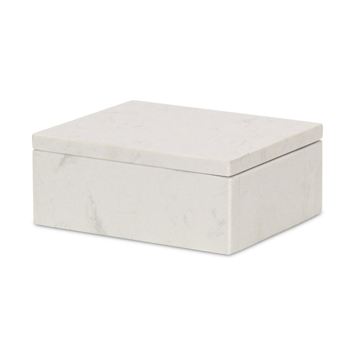 6090WT - Sarraseau Marble Box - White