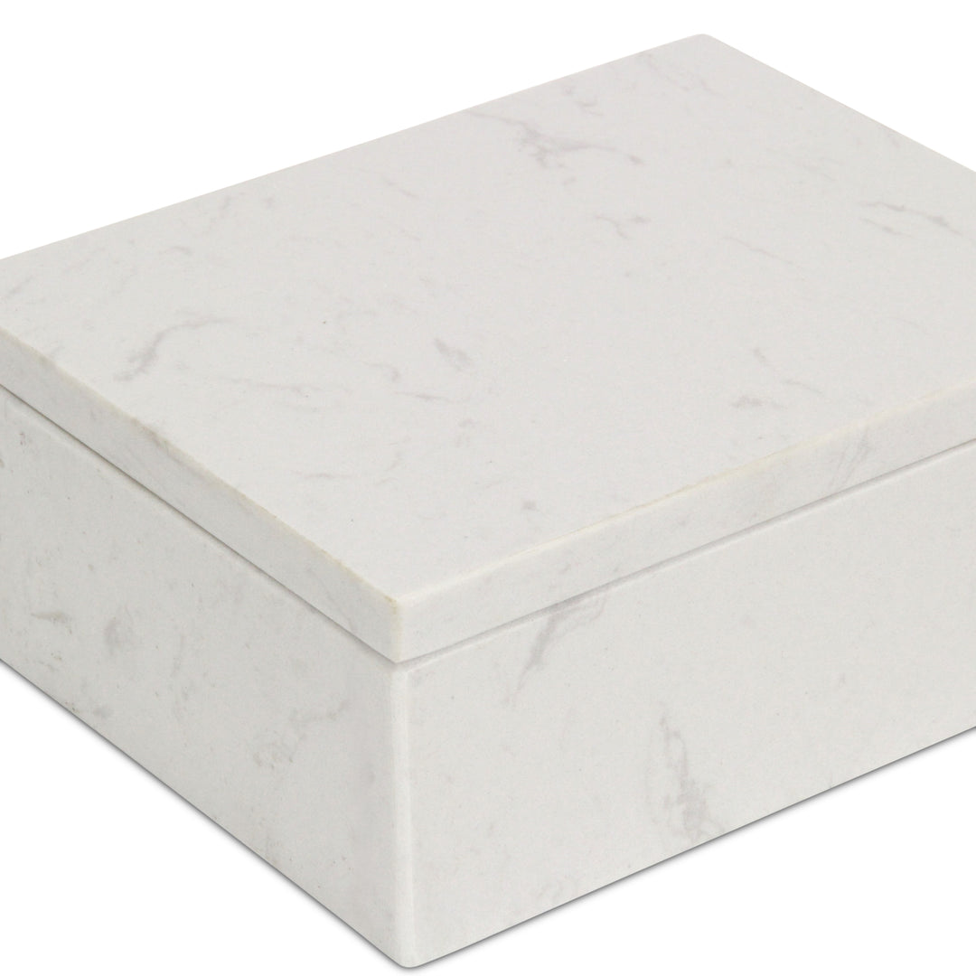 6090WT - Sarraseau Marble Box - White