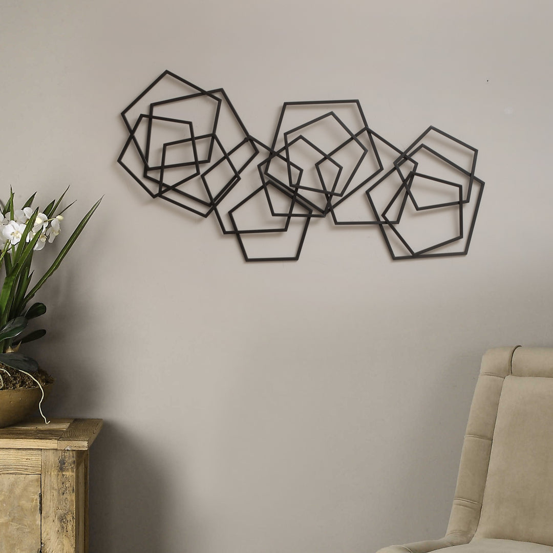 6092BK - Astraga Pentagon Wall Art - Black